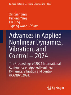 cover image of Advances in Applied Nonlinear Dynamics, Vibration, and Control – 2024